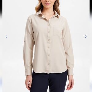 NWT SOLBARI Travel Shirt Roll Tab Sleeve UPF 50+ Sun Protection XXL